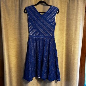 Harper Royal Blue Lace Midi Dress